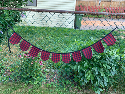 Upcycled Plaid Flannel Banner