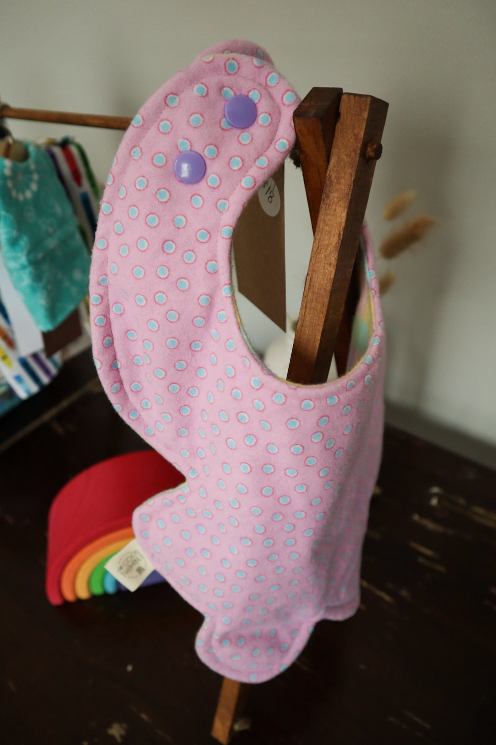 Reversible & Adjustable Flannel Bibs