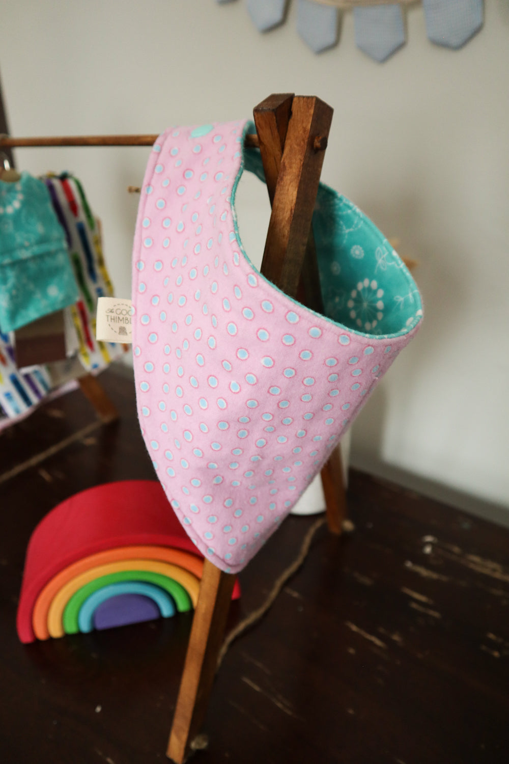Reversible & Adjustable Flannel Bibs