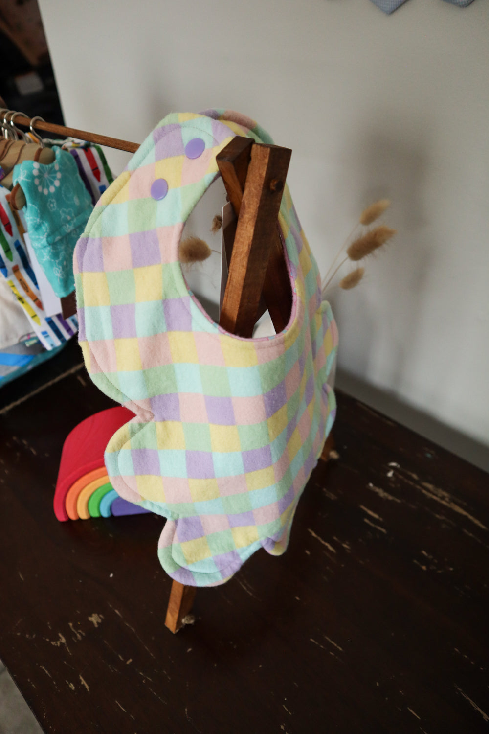 Reversible & Adjustable Flannel Bibs