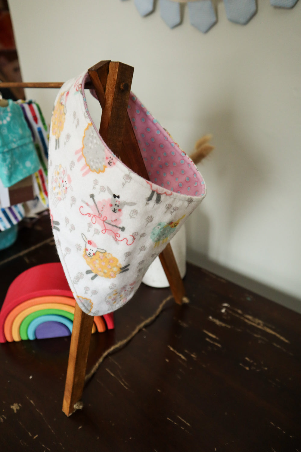 Reversible & Adjustable Flannel Bibs