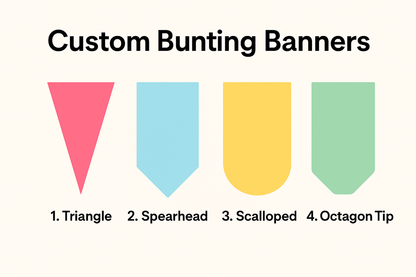 Custom Bunting Banner (no personalized lettering or symbols, just solid fabric)