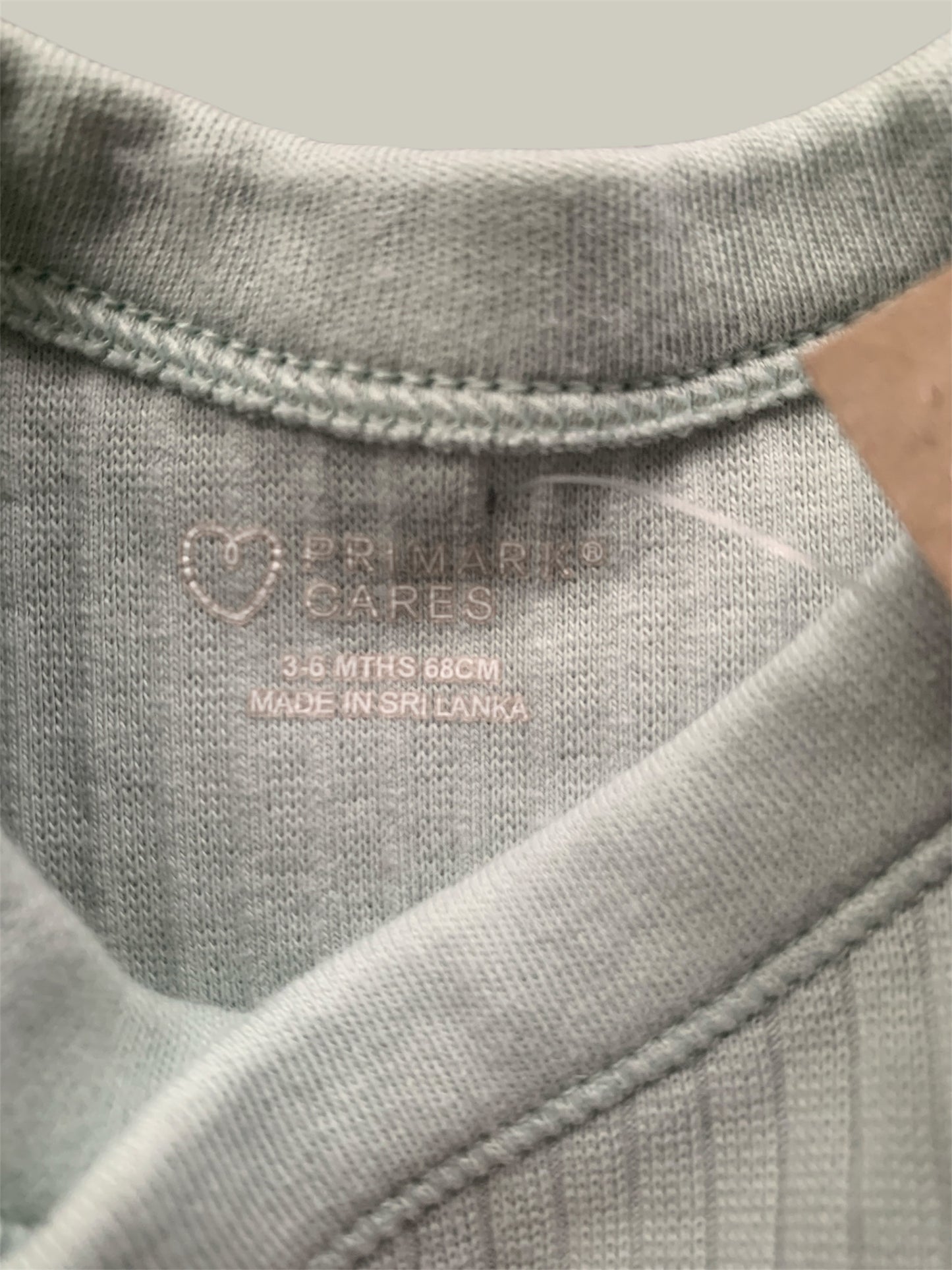 Light Grey Primark Cares Long Sleeve Bodysuit (3-6m)