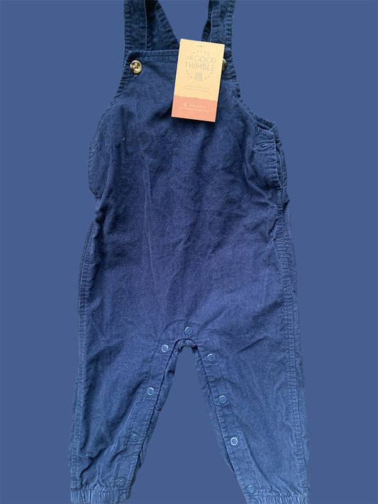 Blue Corduroy Jumper Overalls (Size 12M)