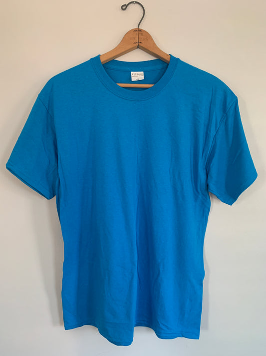 Large Azure Blue Adult Shirt